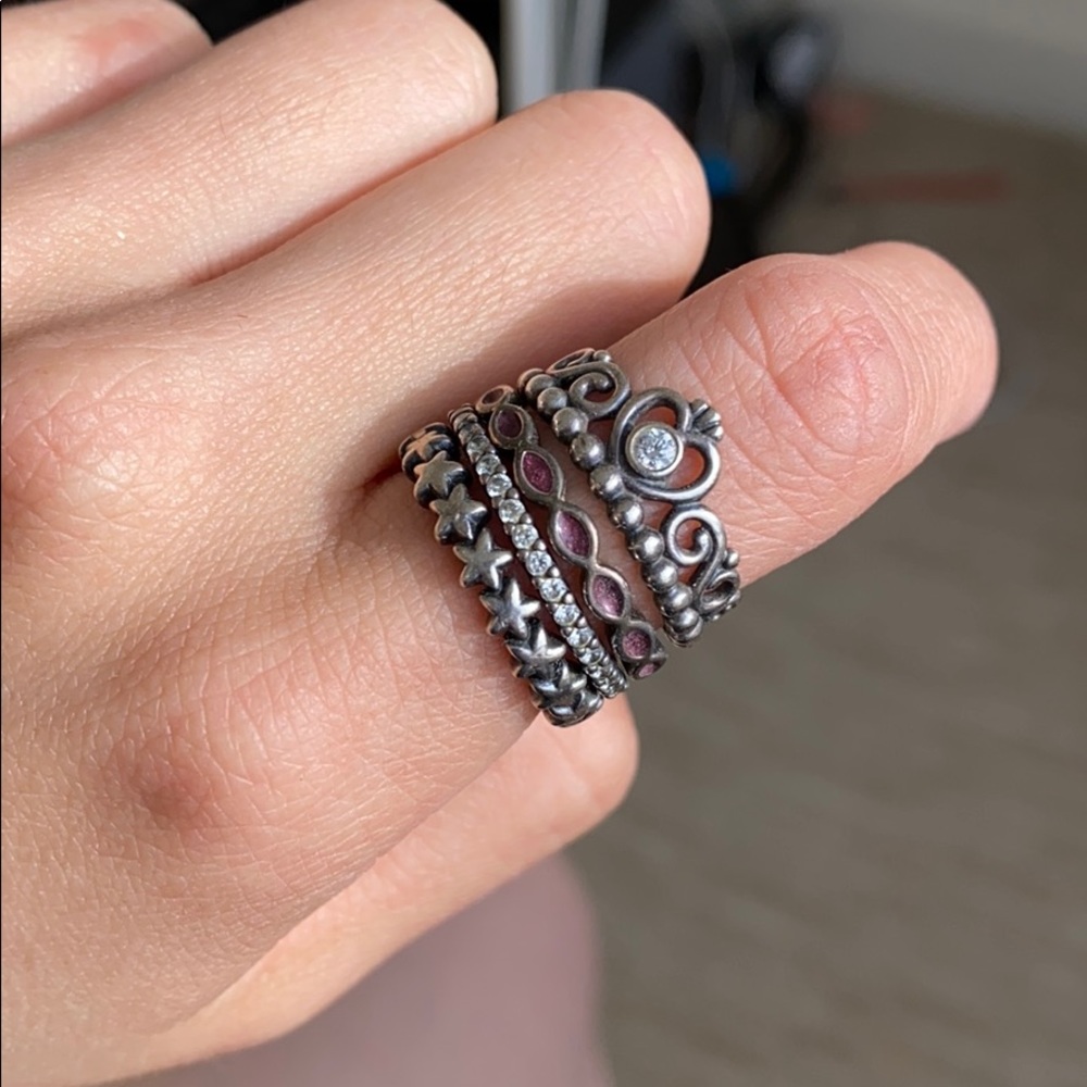 4 pandora rings